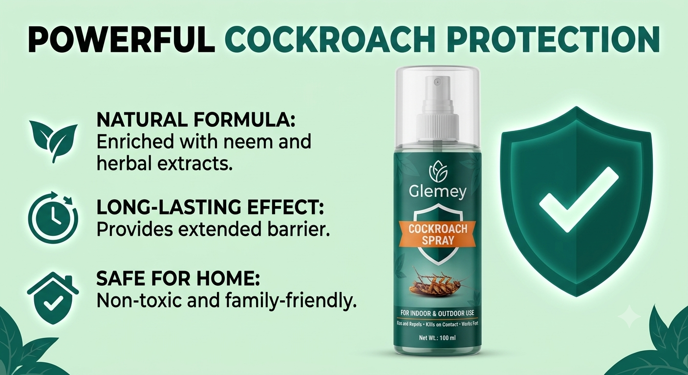 Cockroach Repellent Spray for Kitchen & Home | Herbal Non-Toxic Formula BUY 1 GET 1 FREE