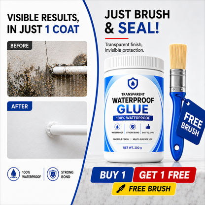 Transparent Waterproof Glue + Free Brush © ( BUY 1 GET 1 FREE )