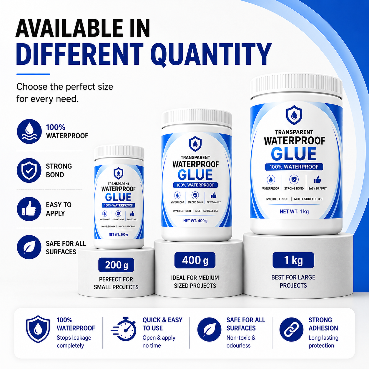 Transparent Waterproof Glue + Free Brush © ( BUY 1 GET 1 FREE )