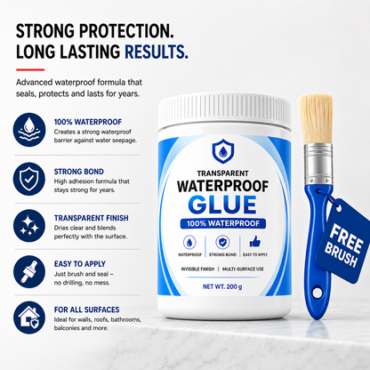 Transparent Waterproof Glue + Free Brush © ( BUY 1 GET 1 FREE )