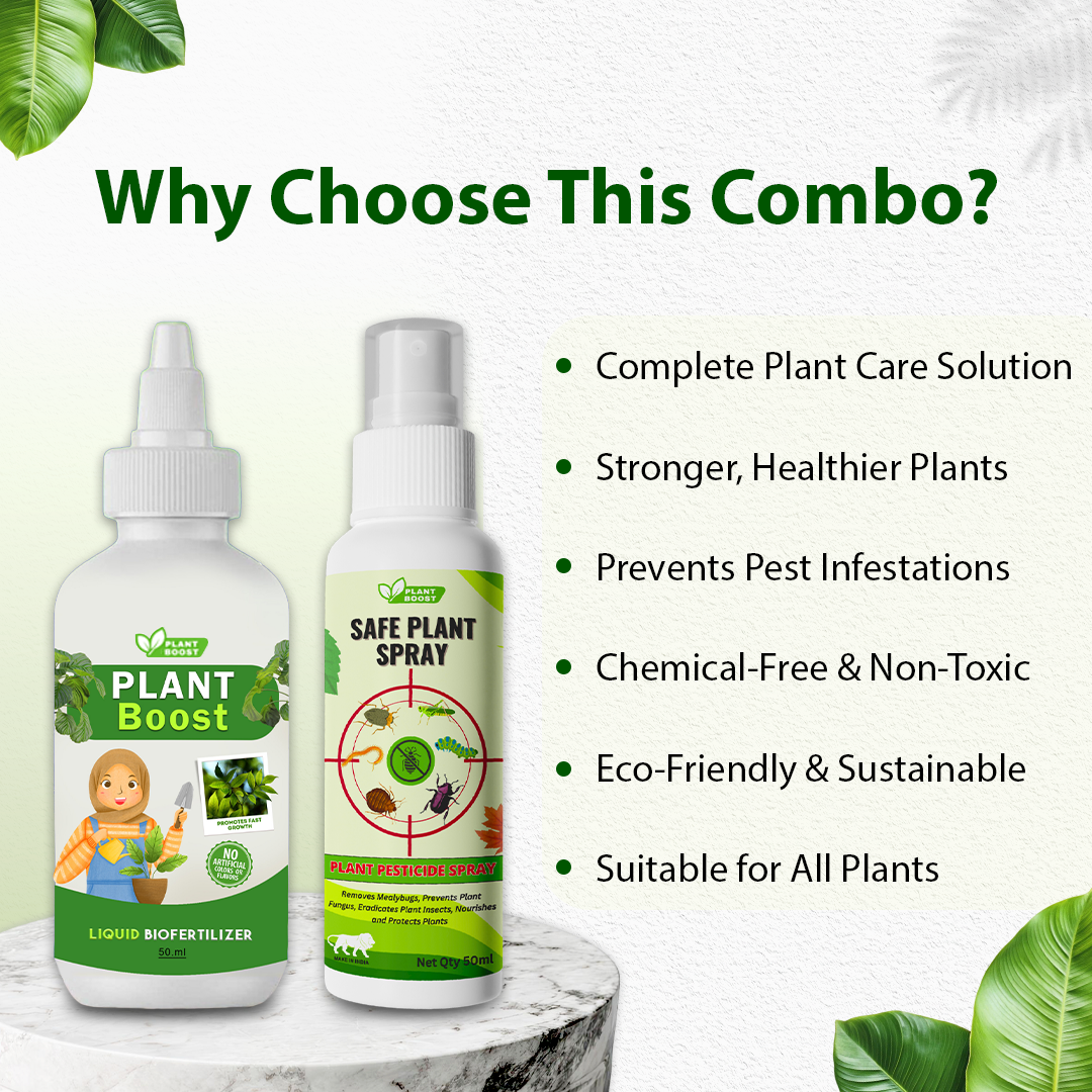 Natural Plant Care Combo -  Plant Boost with Safe Plant Sprays