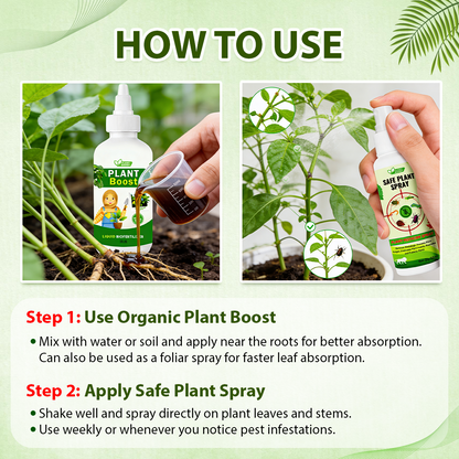 Natural Plant Care Combo -  Plant Boost with Safe Plant Sprays