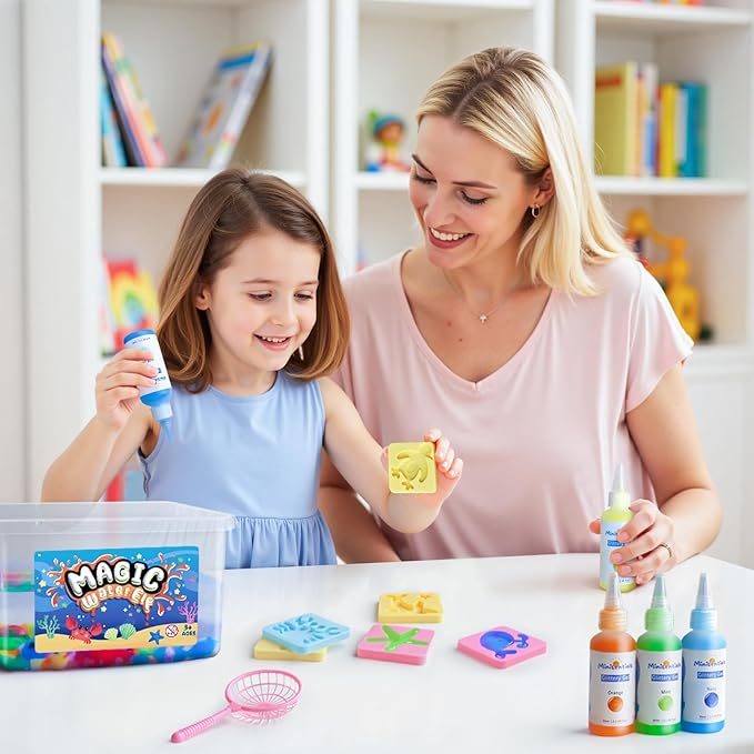 Magic Water Elf Toy Kit - Aqua Art Water Fairy Gel Kit for Kids - 10 Colors Magic Gel Water Pets - DIY Squishy Maker Set - Make Your Own Squishies Toy Crafts Party Favor for Boys & Girls Ages 2-12