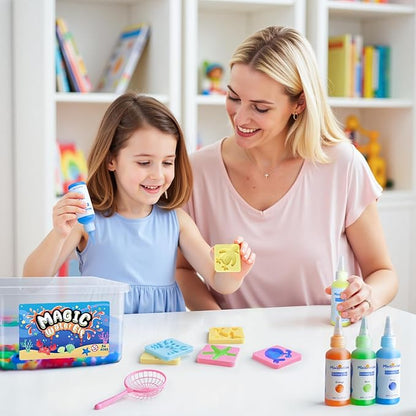 Magic Water Elf Toy Kit - Aqua Art Water Fairy Gel Kit for Kids - 10 Colors Magic Gel Water Pets - DIY Squishy Maker Set - Make Your Own Squishies Toy Crafts Party Favor for Boys & Girls Ages 2-12