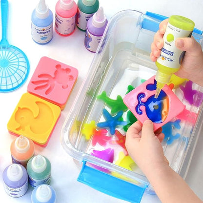 Magic Water Elf Toy Kit - Aqua Art Water Fairy Gel Kit for Kids - 10 Colors Magic Gel Water Pets - DIY Squishy Maker Set - Make Your Own Squishies Toy Crafts Party Favor for Boys & Girls Ages 2-12