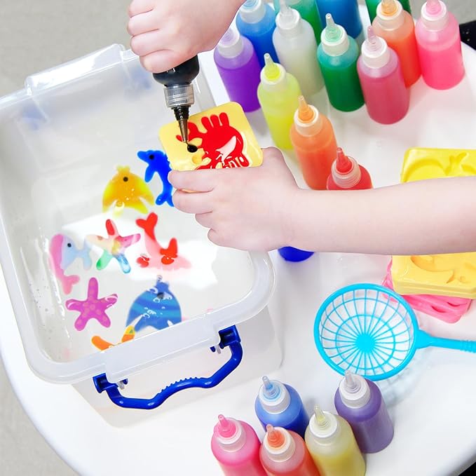 Magic Water Elf Toy Kit - Aqua Art Water Fairy Gel Kit for Kids - 10 Colors Magic Gel Water Pets - DIY Squishy Maker Set - Make Your Own Squishies Toy Crafts Party Favor for Boys & Girls Ages 2-12