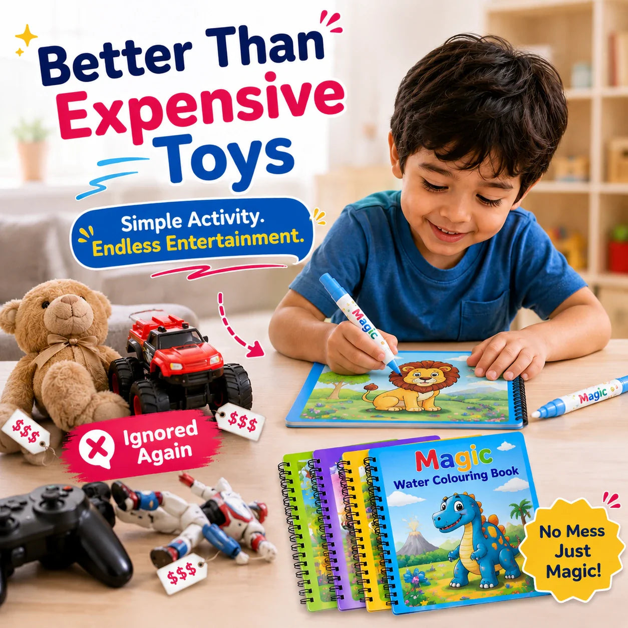 Magic Water Colouring Book
