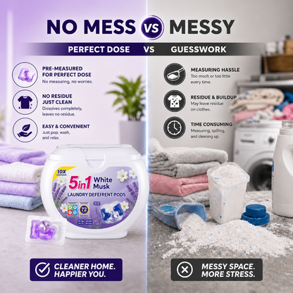 5-in-1 White Musk Laundry Detergent Pods (40+40 PODS)