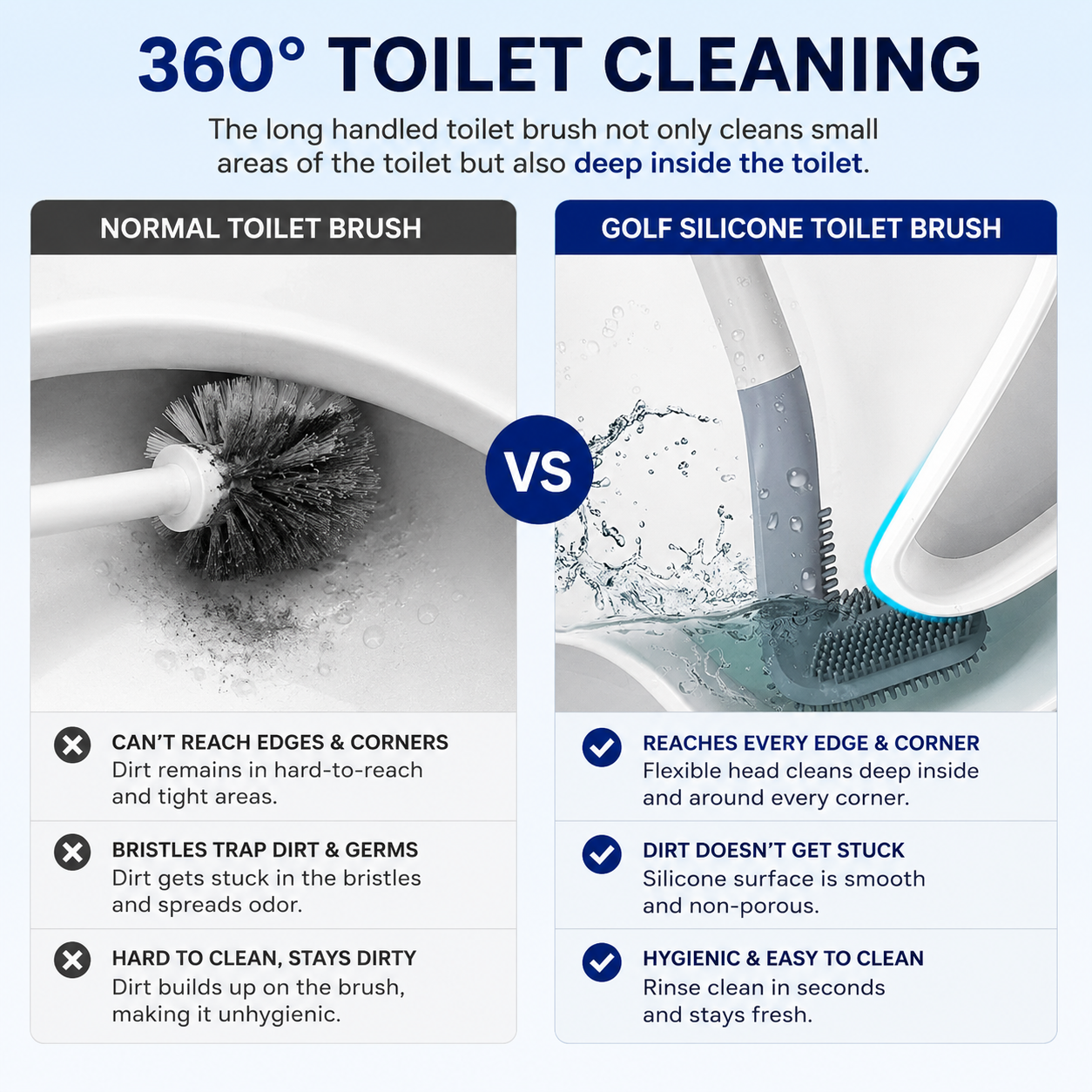 Ultimate Toilet Cleaning Golf Brush © ( BUY 1 GET 1 FREE )