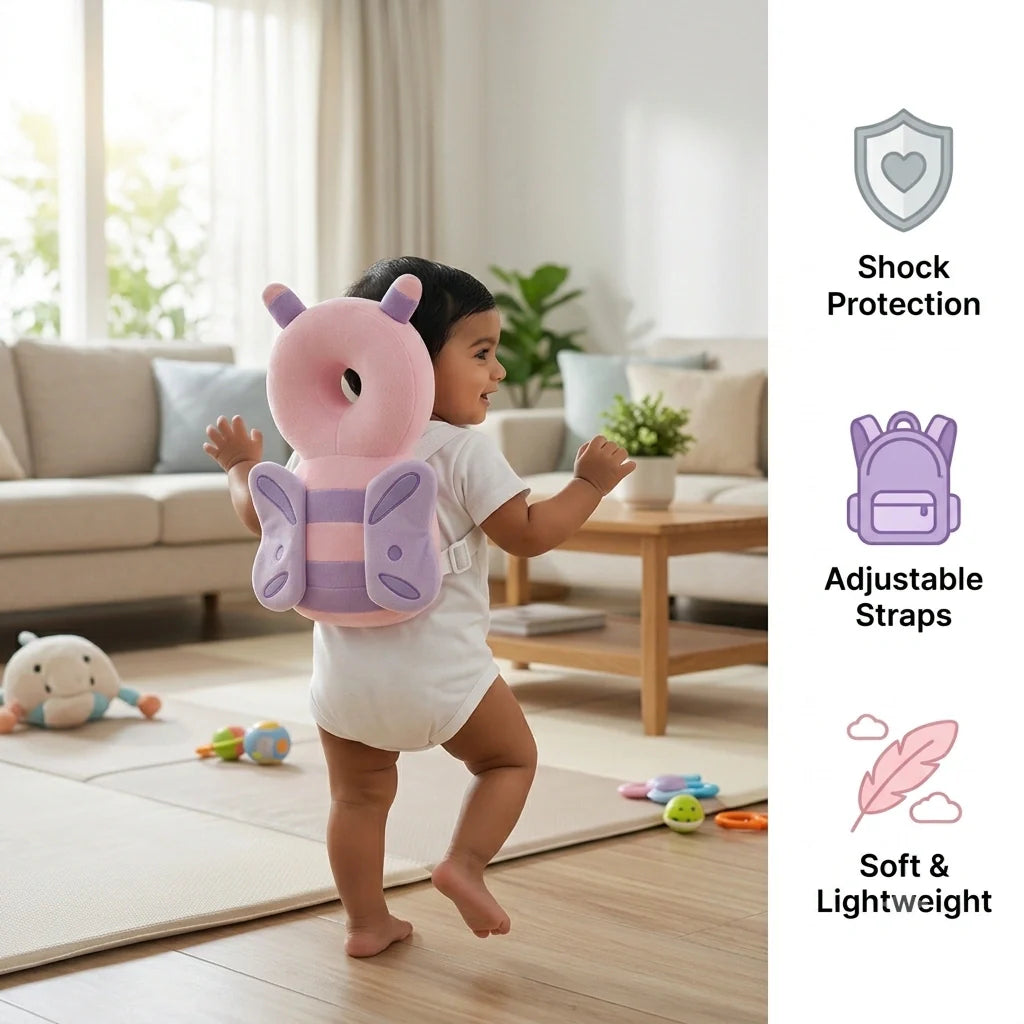 ToddlerGuard™ - Head Protector Backpack | Adjustable Strap | Washable Cushion