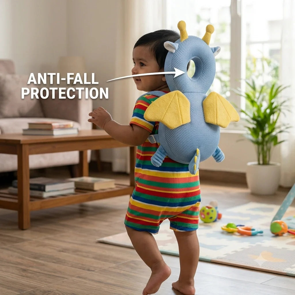 ToddlerGuard™ - Head Protector Backpack | Adjustable Strap | Washable Cushion