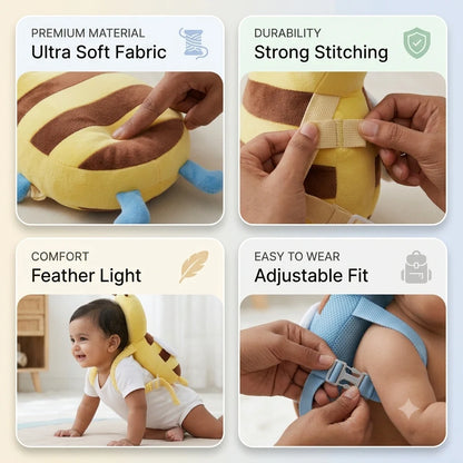 ToddlerGuard™ - Head Protector Backpack | Adjustable Strap | Washable Cushion