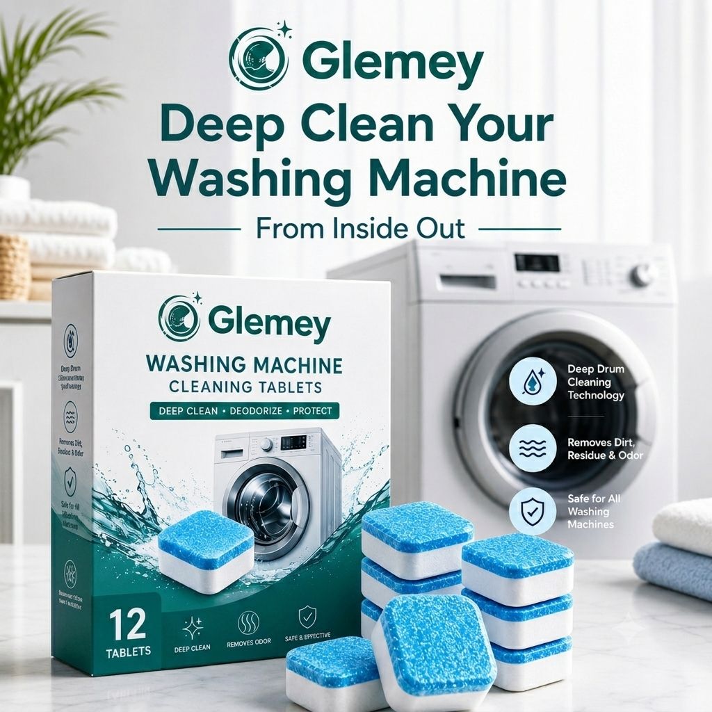 Glemey™ washing Machine Cleaning Tablet  (12 Pieces)