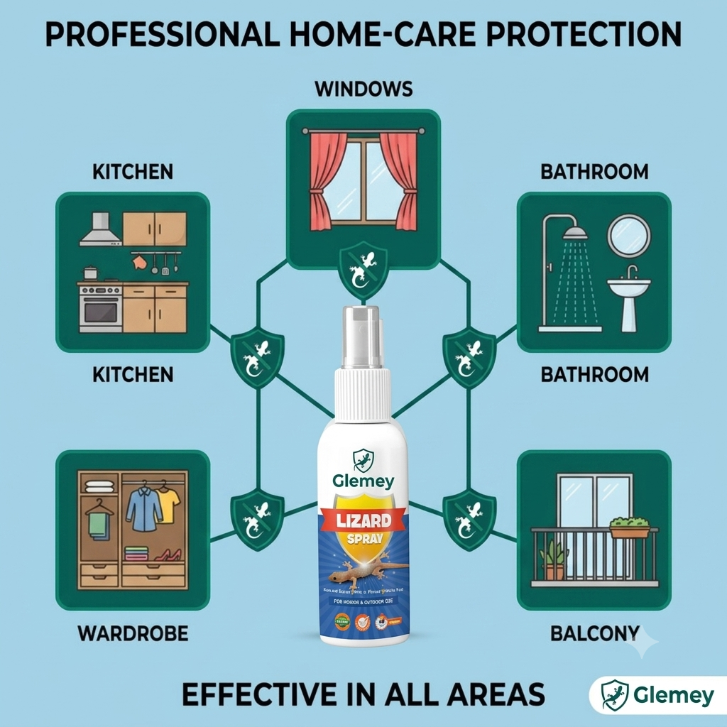 Lizard Repellent Spray for Home & Kitchen | Herbal & Natural Formula | Safe for Family