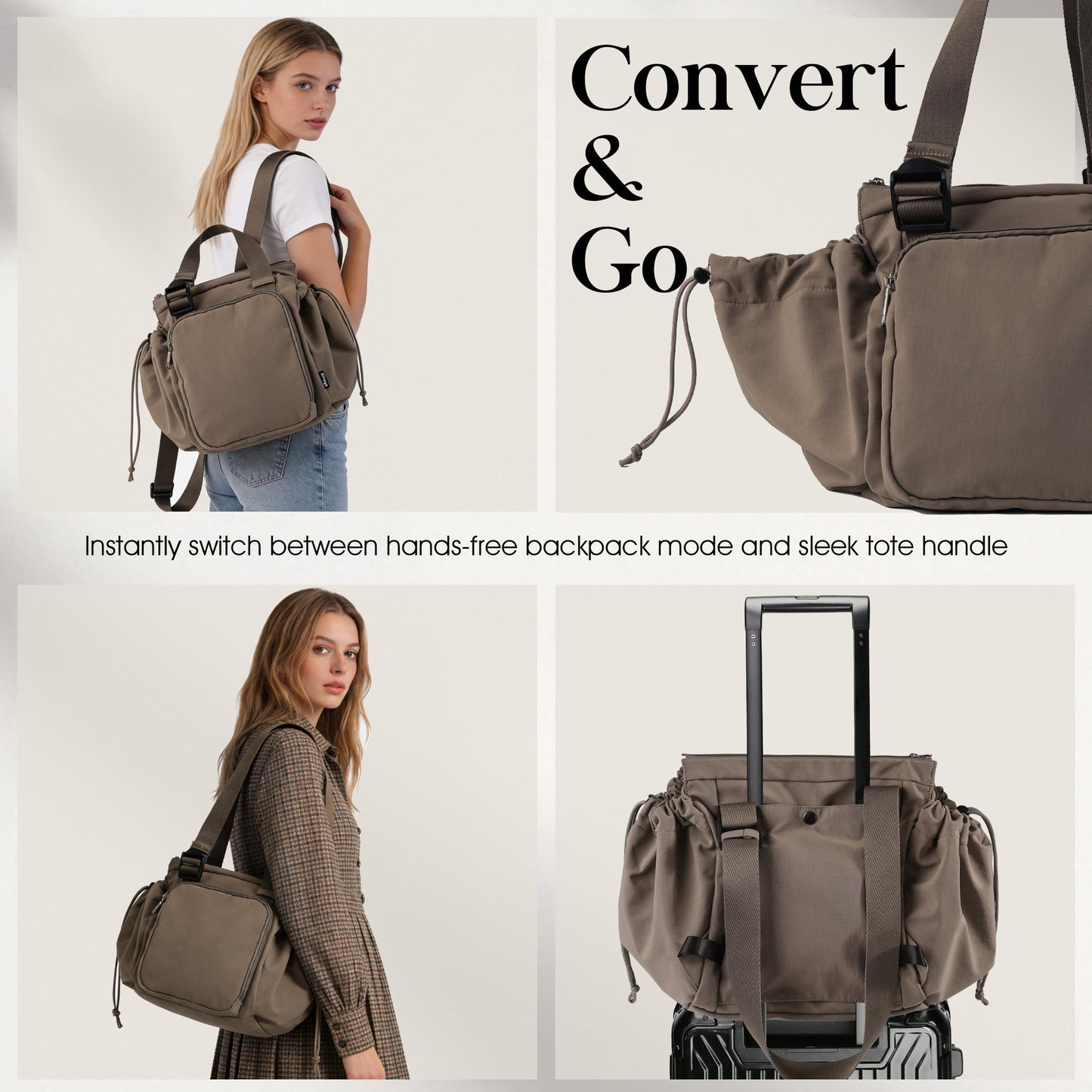 PackSmart™ Versatile Tote for Women (Solid Handles Edition)