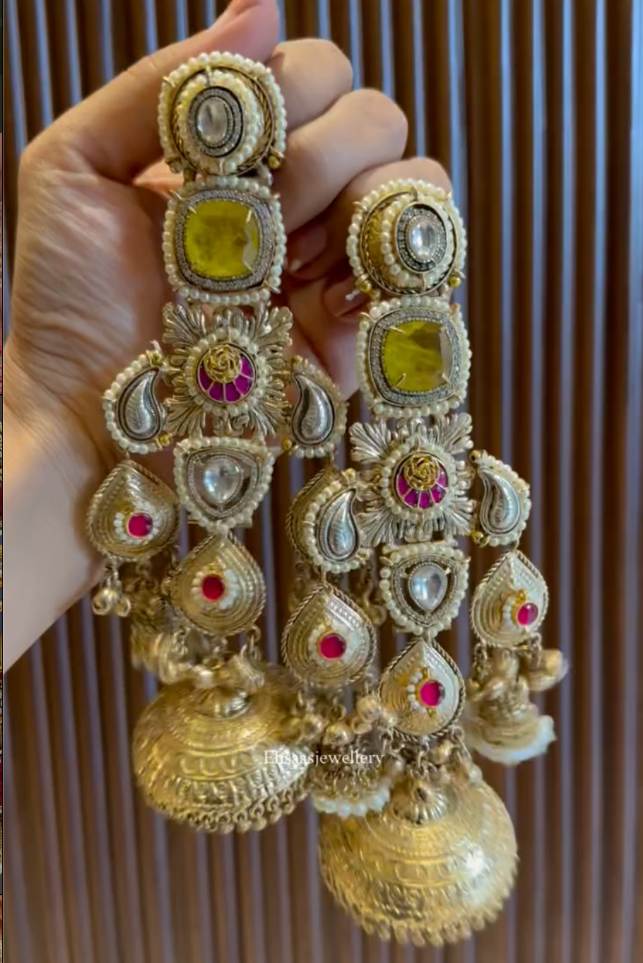 kashmiri earrings.,