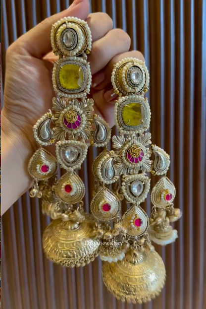 kashmiri earrings.,