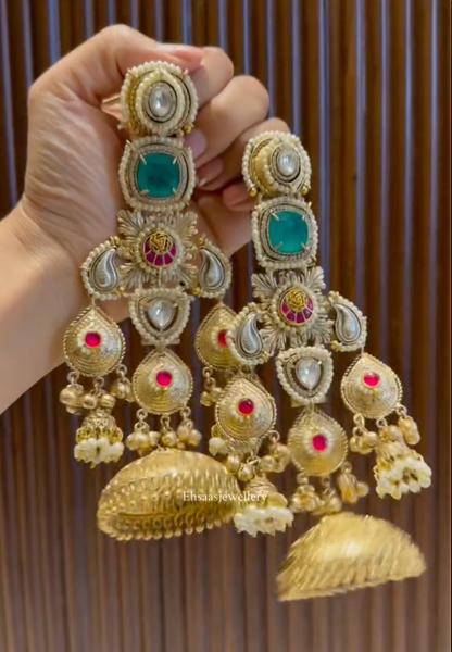 kashmiri earrings.,