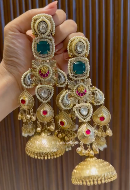 kashmiri earrings.,