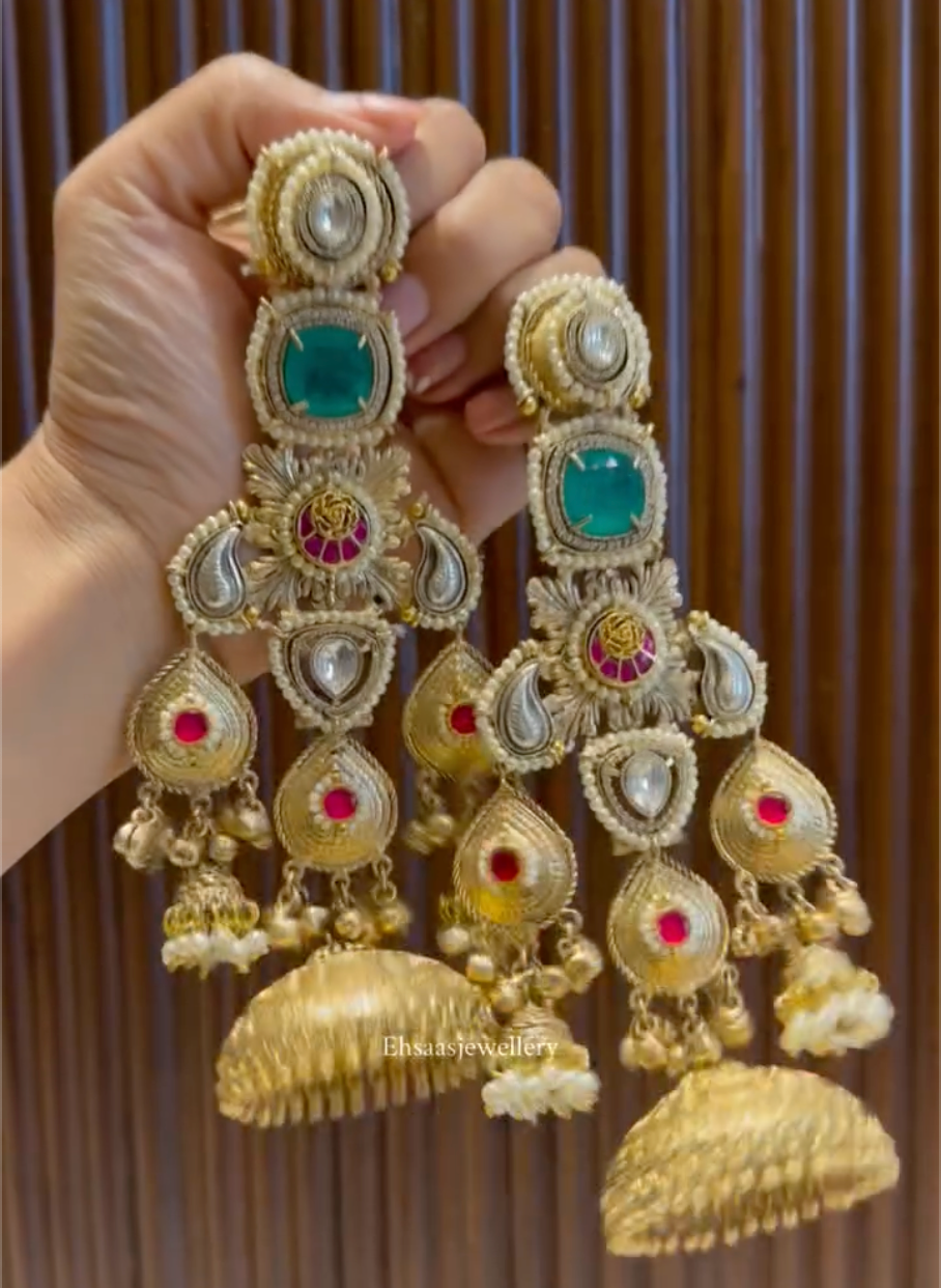 kashmiri earrings.,