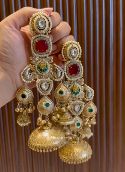 kashmiri earrings.,
