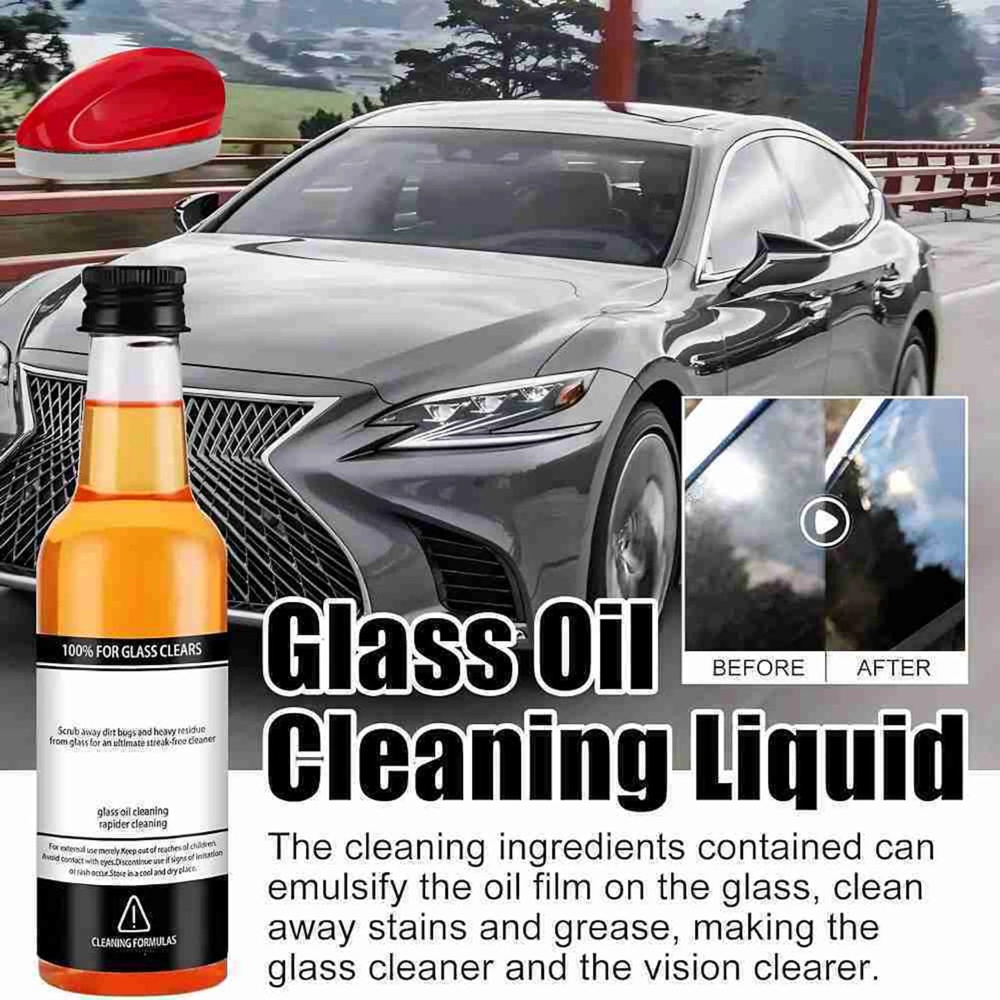 Instant Clear Car Glass Windshield Cleaning Liquid © ( BUY 1 GET 2 FREE )