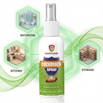Cockroach Repellent Spray for Kitchen & Home | Herbal Non-Toxic Formula | Safe for Family | Insect Free India